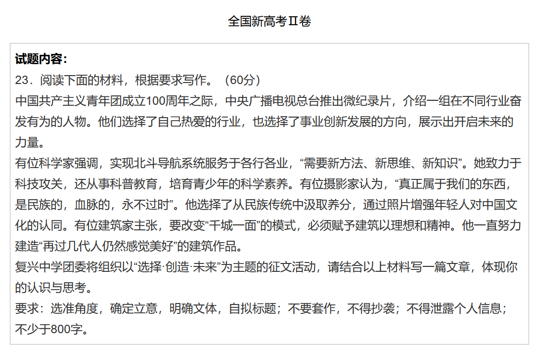 2022全国高考作文题目出炉!你觉得哪篇最难? 2022全国高考作文题目出炉!你觉得哪篇最难?