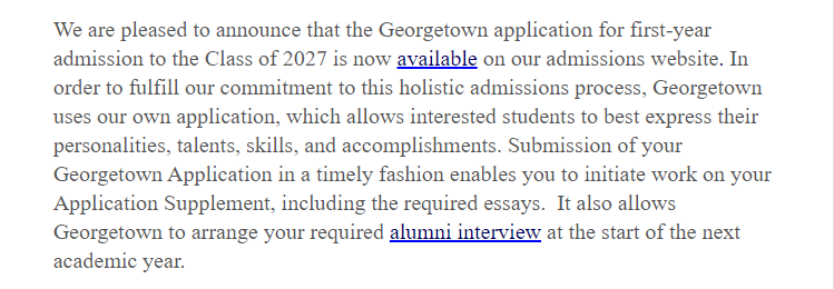 乔治城大学2027届本科生独立申请系统已开放！盘点使用自己申请系统的院校！