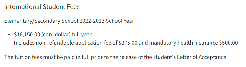 加拿大公立教育局2月入学申请节点和费用一览！