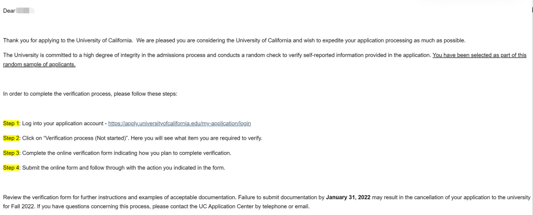 小心：加州大学递交申请后可能对荣誉和活动材料真实性进行审查并要求提交相关文件！