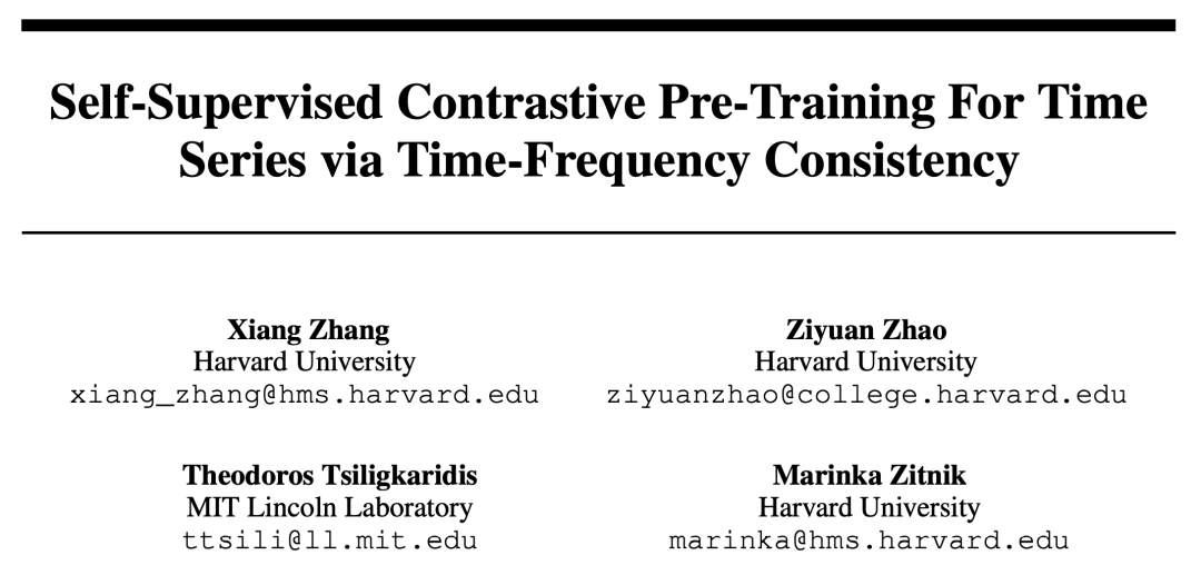 哈佛大学提出的无监督时间序列预训练方法