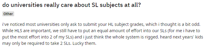 学习SL课程越少越有优势？！选学2门SL+4门HL课程的我却“悲剧”了……
