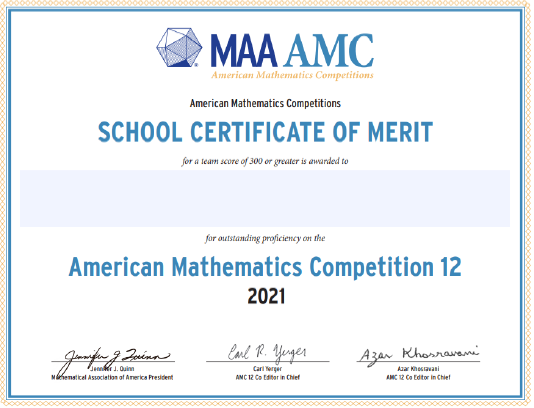 2022AMC10/12竞赛证书下载官网，AMC不同奖项证书都长啥样？