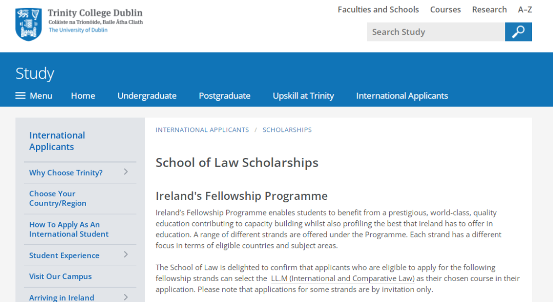 去爱尔兰留学，可以申请哪些奖学金？