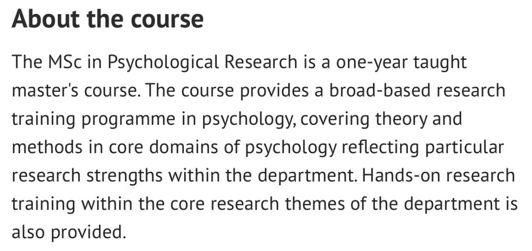 英国留学 | 牛津大学心理学研究理学硕士项目MSc in Psychological Research