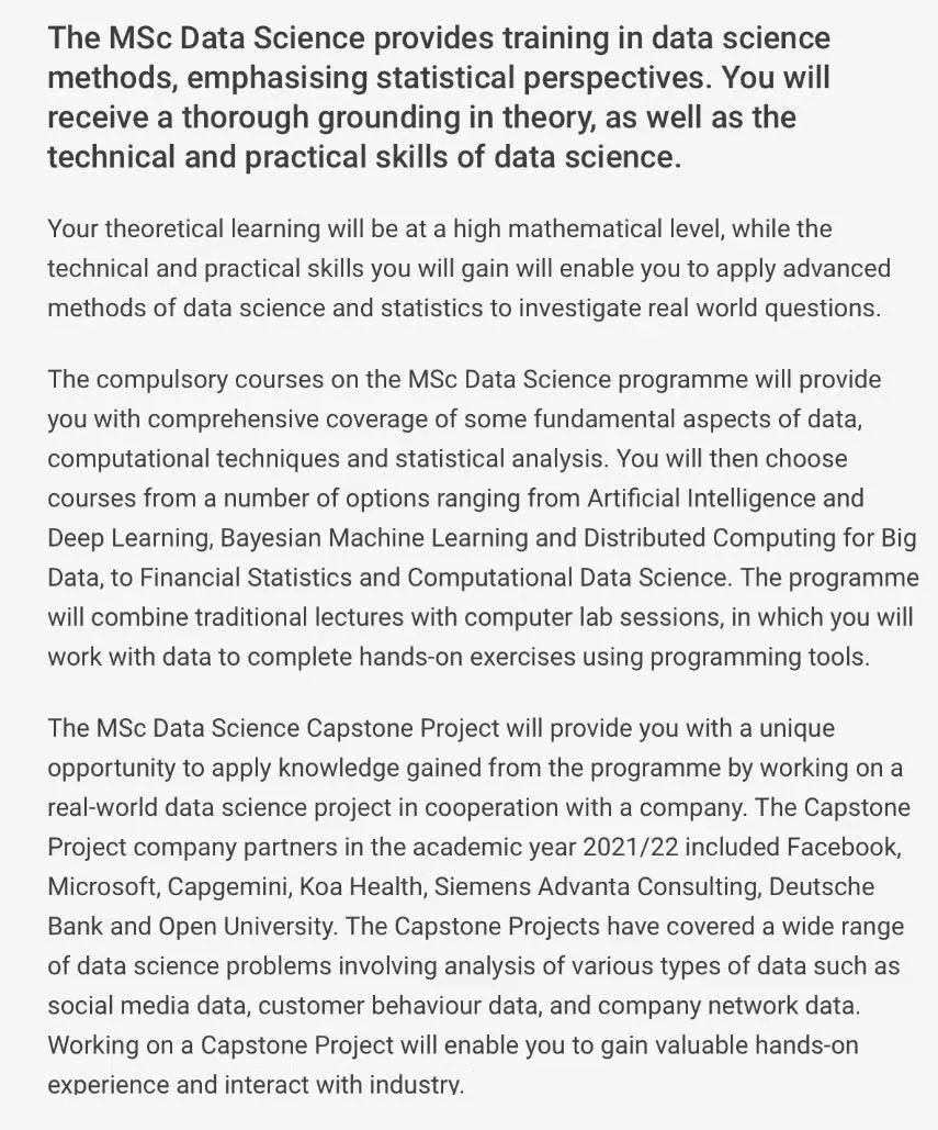 英国留学 | 伦敦政治经济学院数据科学硕士项目MSc Data Science