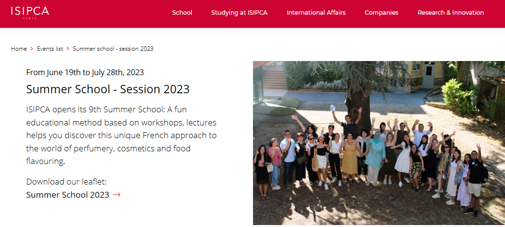 2023年ISIPCA暑期学校项目申请时间安排