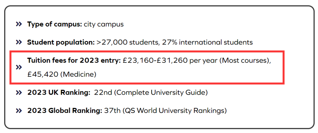 超值！盘点国际学生学费最低的英国大学（附热门院校学费汇总）