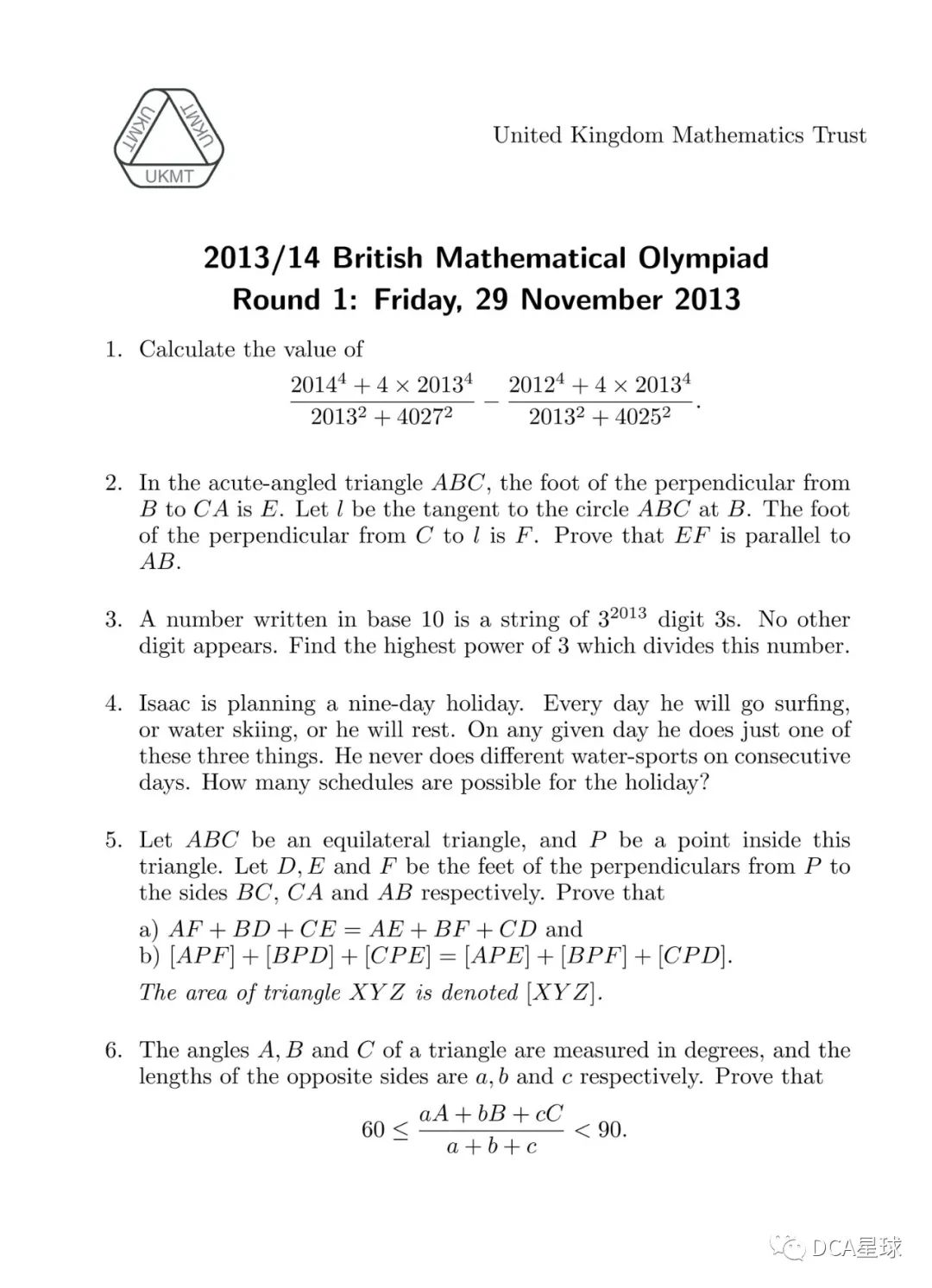 竞赛|UKMT系列SMC BMO等数学竞赛全解 21-22年