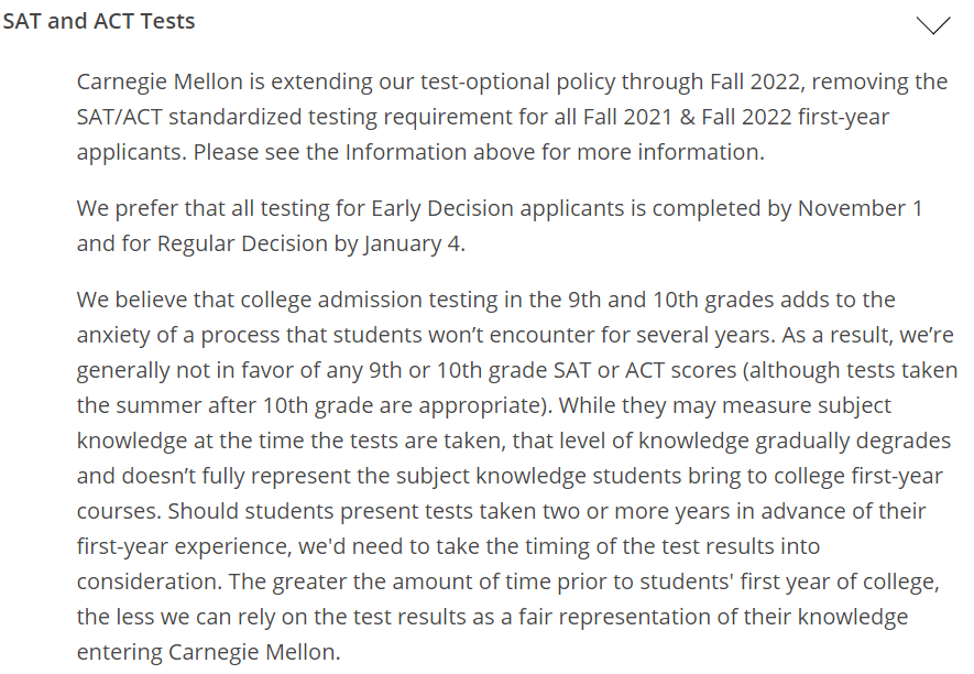 收藏 | 四所大学明确交SAT/ACT？2021-22申请季美国大学标化政策汇总！