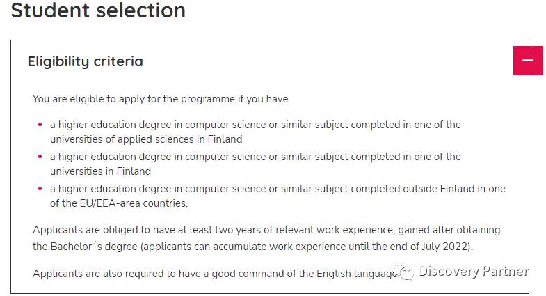 最新！芬兰应用科学大学补录英授本科和硕士项目：2022秋季入学
