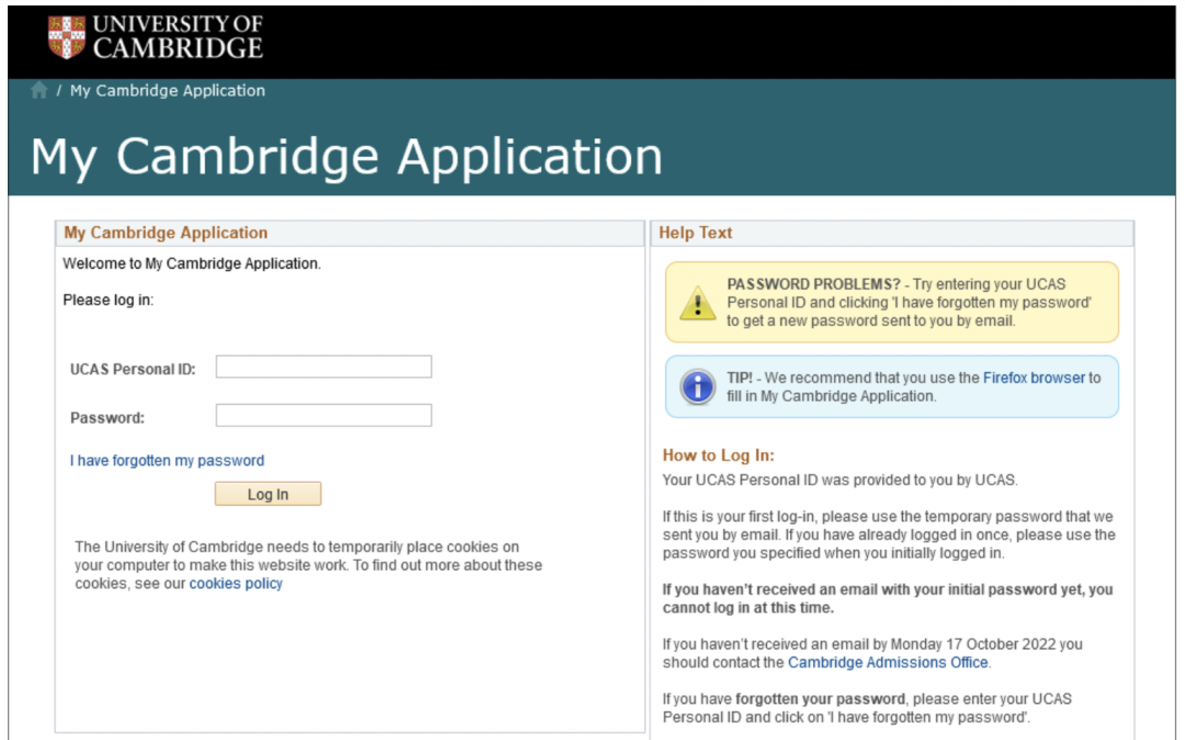 剑桥本科申请附加流程“My Cambridge Application”填写指南