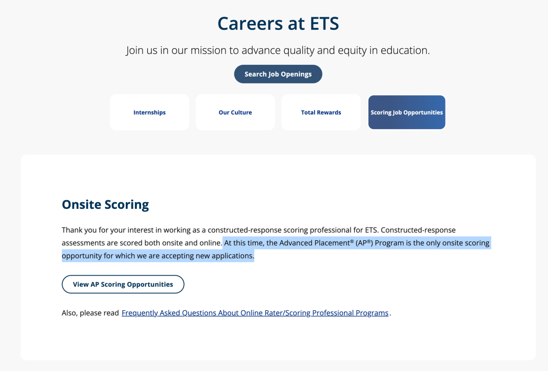 ETS 的出分慢了，是阅卷者的主业开工了吗？