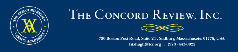 【写作项目】The Concord Review，发表即半只脚进入藤校