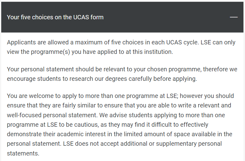 同时申请一所英国大学的多个专业，这样就能增加录取率？