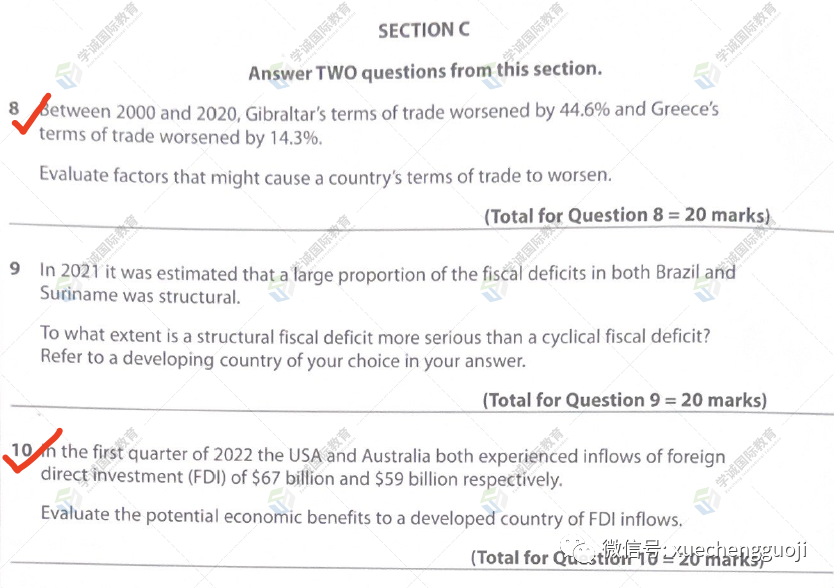 对答案｜2023年10月爱德思经济U4