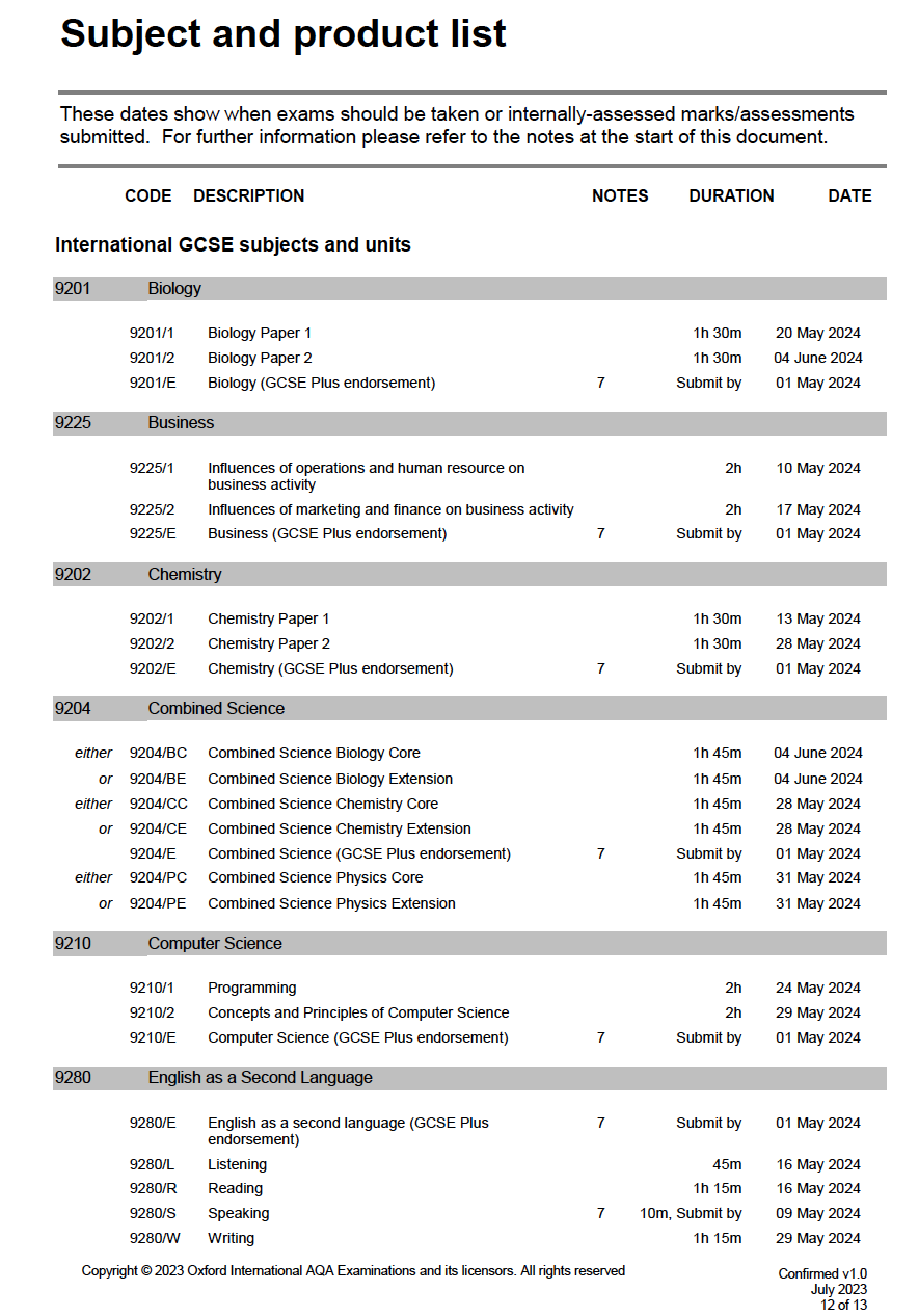 重要|一月Alevel报名还未结束，三大考试局就发布了2024夏季大考时间表！