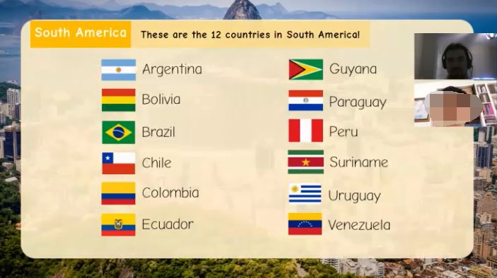 英国小学地理课《Continents》，了解地球上的陆地。