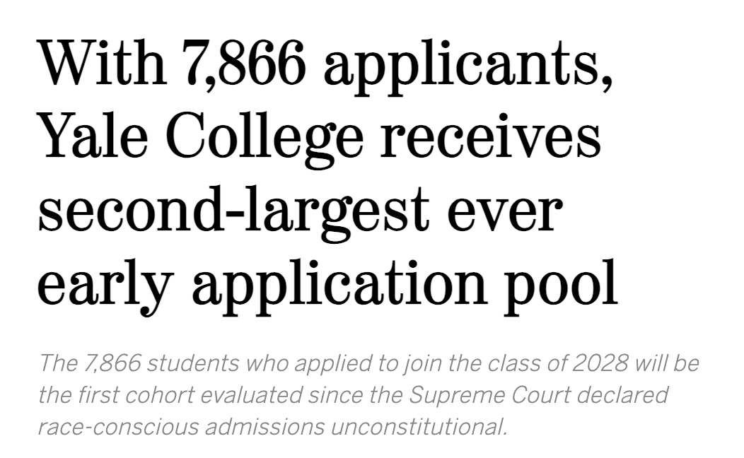 2024早申｜耶鲁SCEA早申请7866人已超过去年申请者数量，耶鲁大学到底在寻找什么样的申请人？