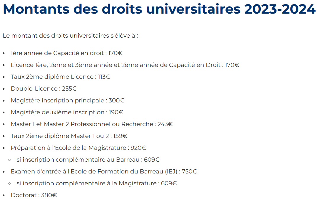 法国热门公立大学注册费汇总！究竟哪些学校涨价了？