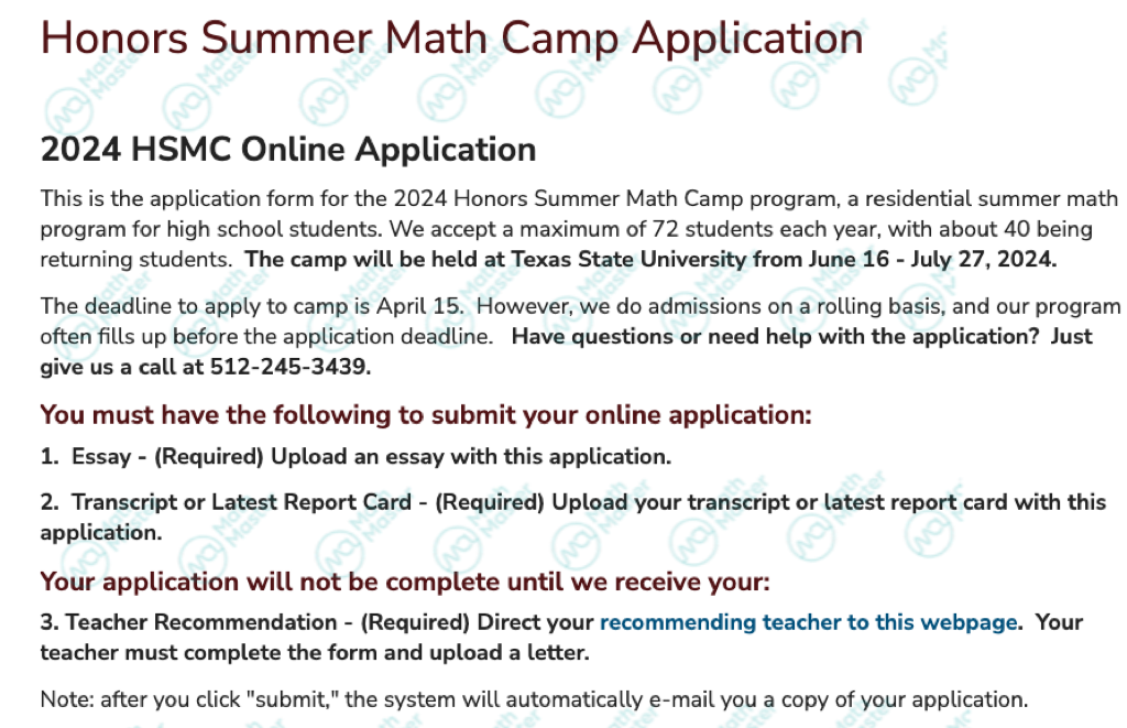 2024HSMC数学营申请4月中截止！保姆级申请攻略都在这了！