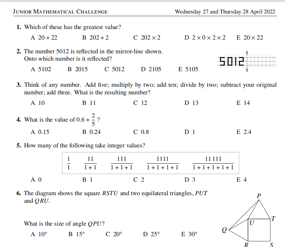 2024年英国JMC数学竞赛报名截止4月15日，附JMC真题和答案解析