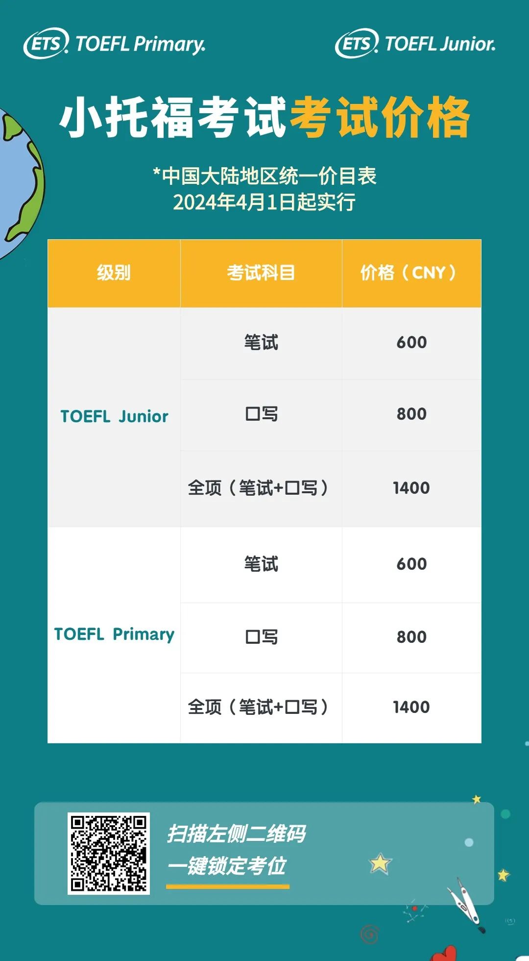 【官方通知】2024年托福青少测试报名将实施三大调整