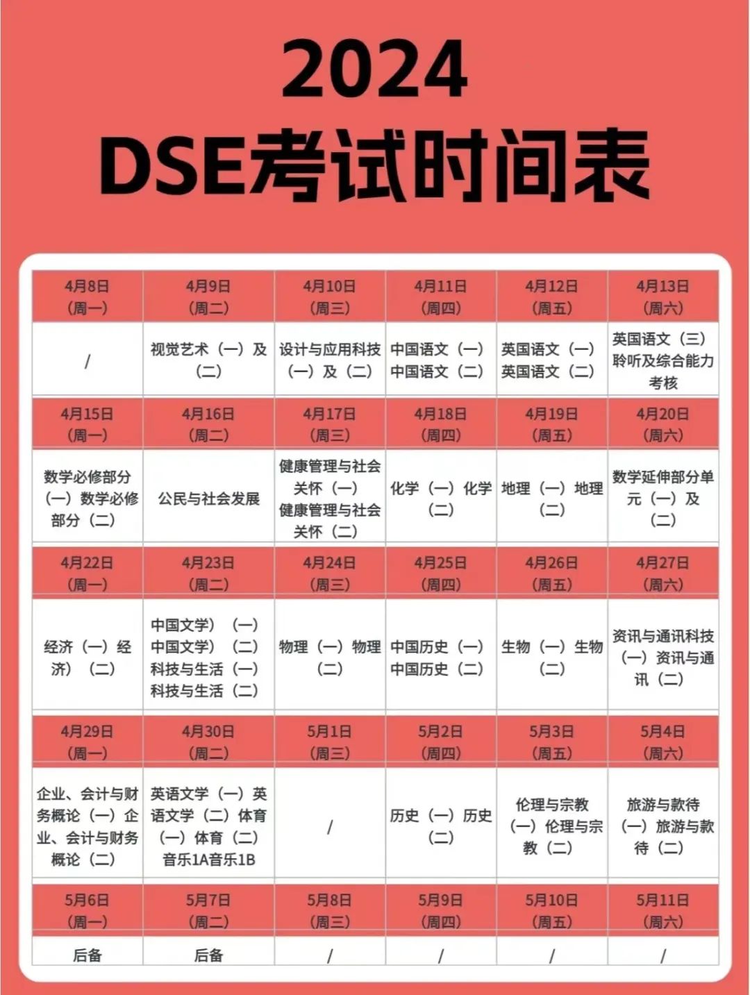 DSE大考在即：必备物品清单，考前必看！