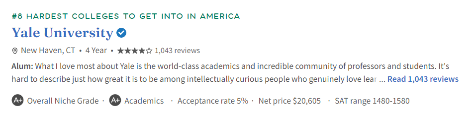 Niche官网发布！2024美国最难申请的大学！