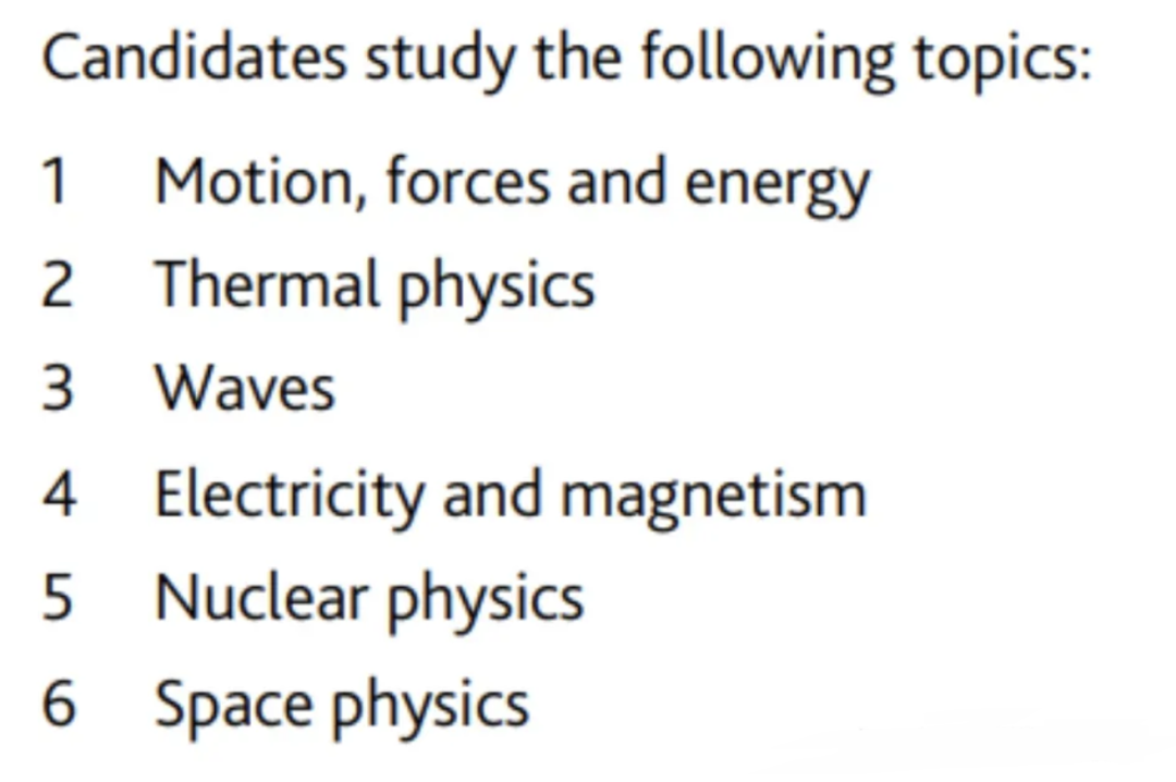 IG物理考试大纲有变化！哪些知识有增减？