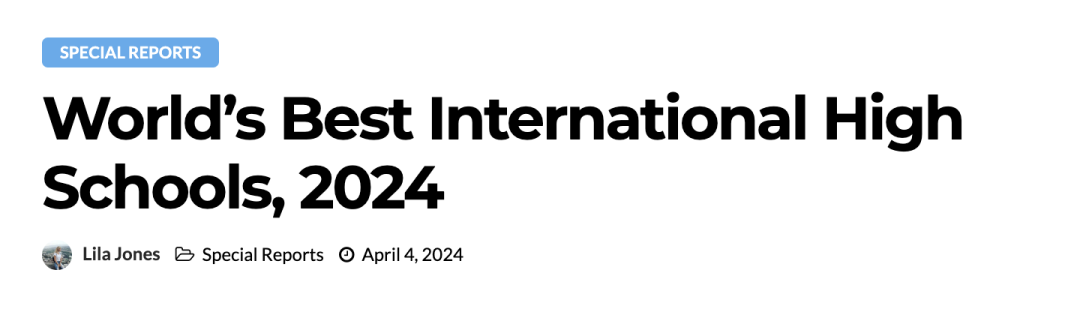 CEOWORLD全球杂志首发【2024年全球最佳国际高中排名】！前50中美国学校占比近60%！