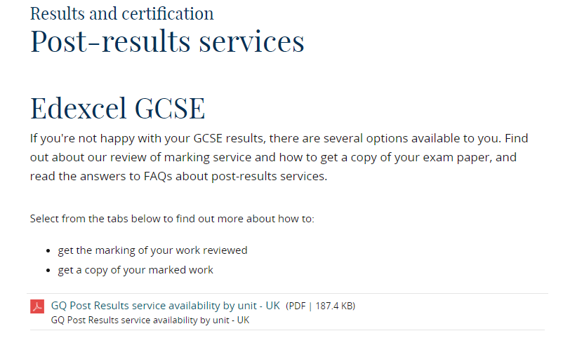 GCSE试卷可以取回么？ 如果觉得GCSE分数有误可以要求审查并修改么？