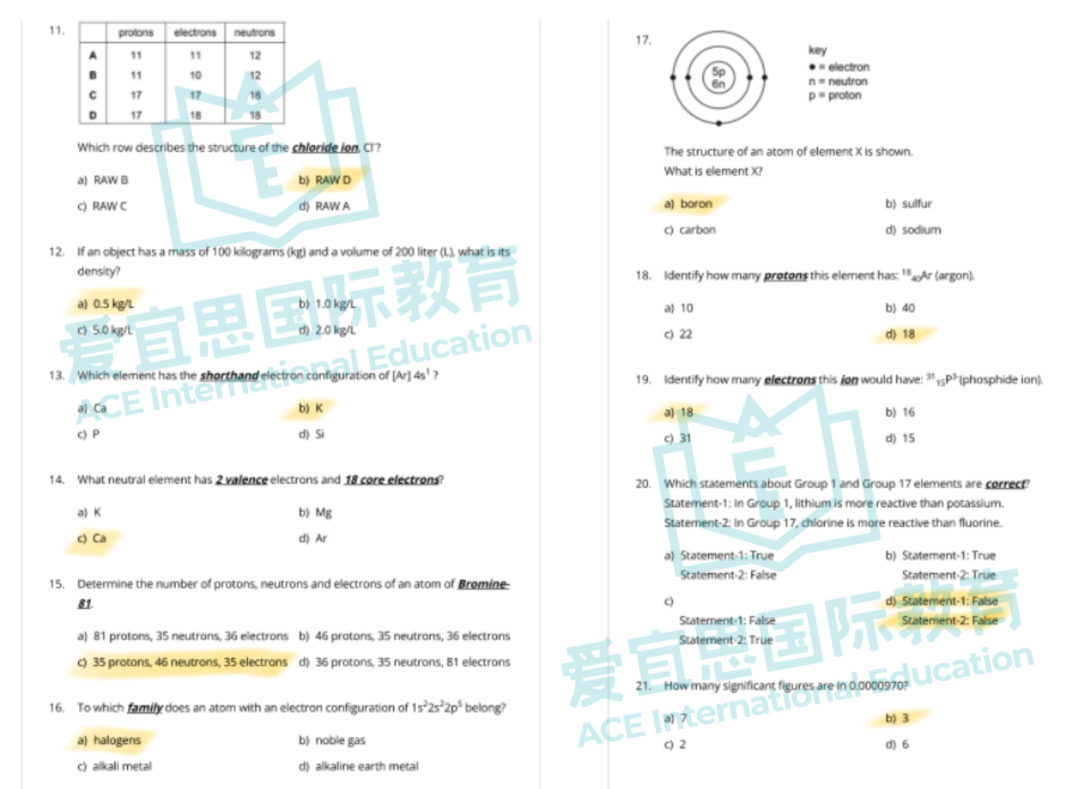 贝机构科学课程体系+学习难点详解【化学篇】