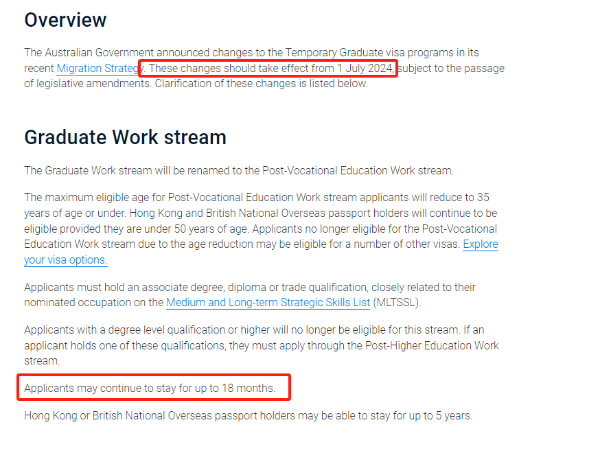 澳洲移民局重磅官宣！2024年7月1日起，485毕业生工作签证改革将正式实施！