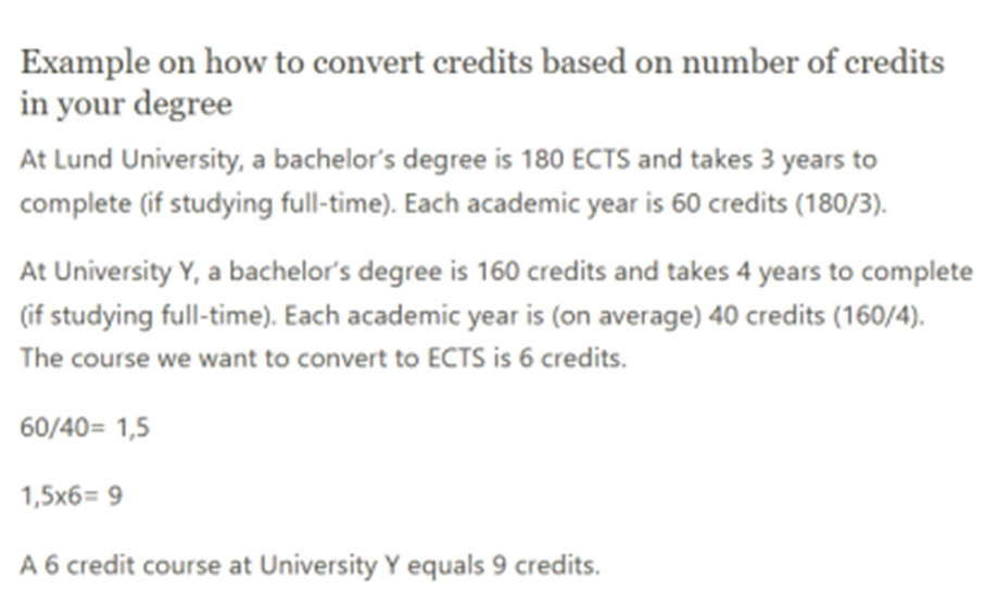 什么是ECTS？北欧学校ECTS学分转换的计算公式