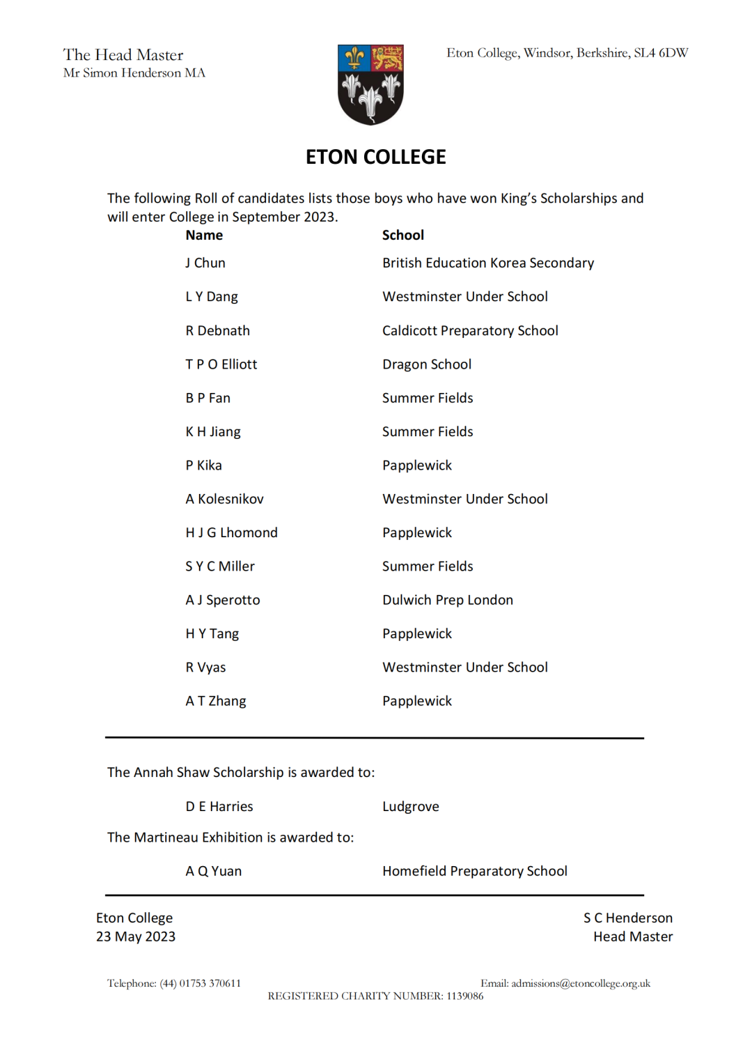 救救英国本土学生吧！英国精英公学国王奖学金近半名额让华裔学生拿走啦……