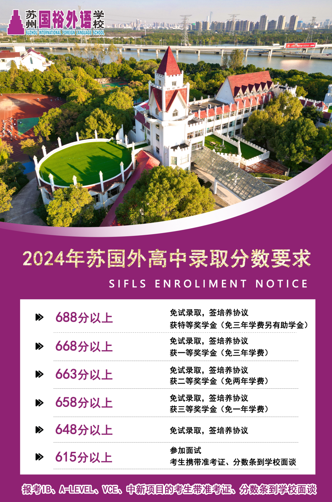 最新出炉！2024苏城所有国际学校分数要求/奖学金政策，一文全知道！