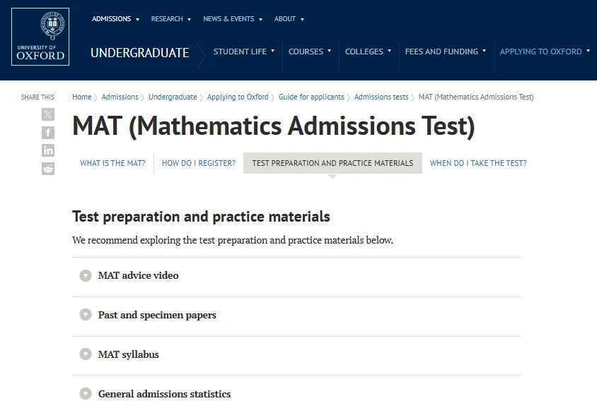 今年牛津大学笔试均线上进行！MAT/PAT/TSA等九大笔试细节更新