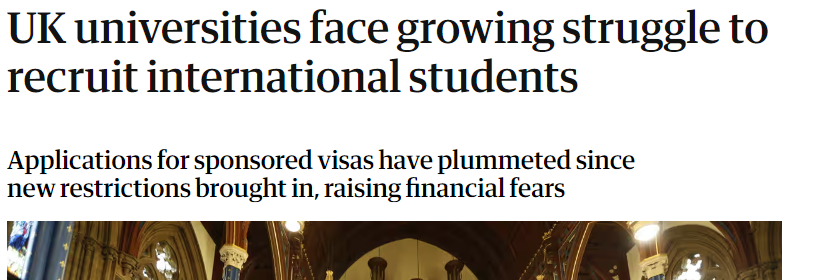 今年英国大学国际新生预计将减少15万人！这是申请的危机还是转机？