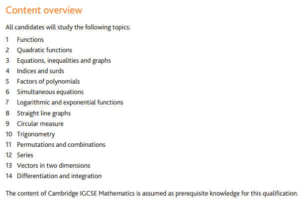 IGCSE/IB/Alevel数学学习哪些内容？机构IG/ALevel暑期预习/脱产全日制课程招生中！