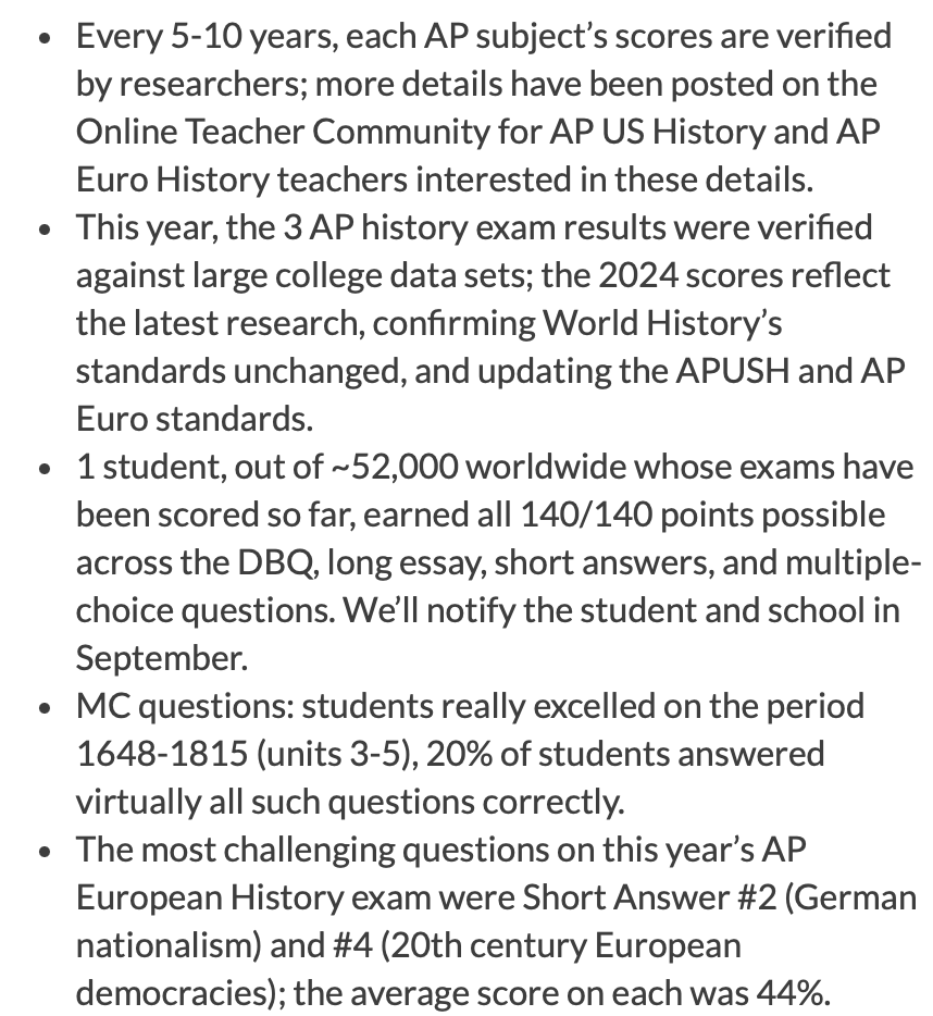最新官方数据解读：2024 AP成绩揭晓，5分率各分数段都是多少？（历史+社会科学）